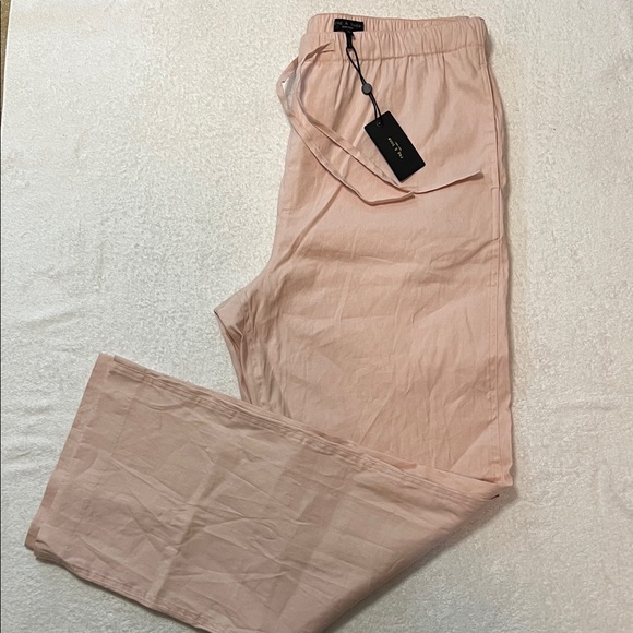 rag & bone Women’s Logan Linen-Blend Beach Pant in Rose L
